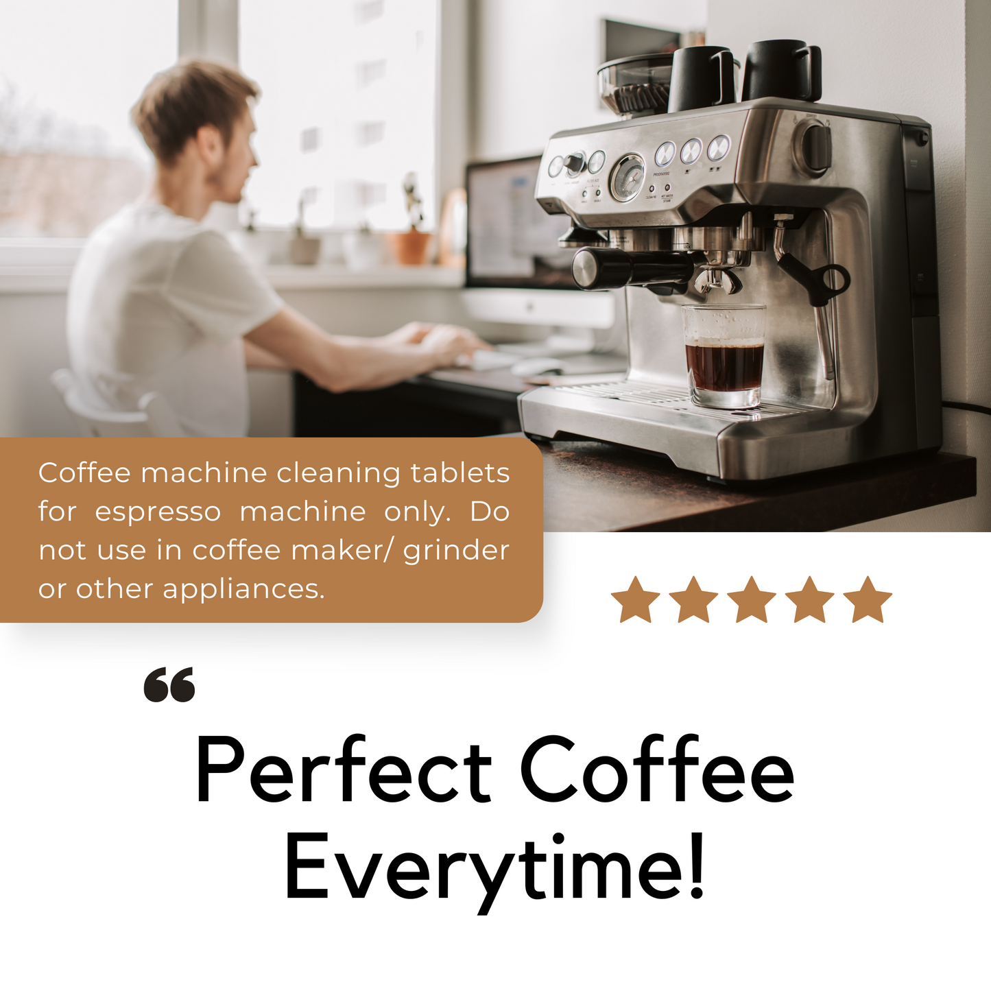 GuardH Coffee Machine Cleaning Tablets – 50 Count Pack