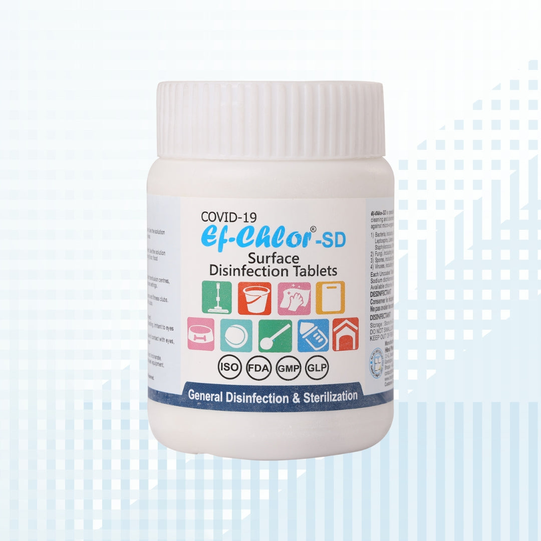 Ef-Chlor SD (Surface Disinfection) Tablets – 40 Count Pack