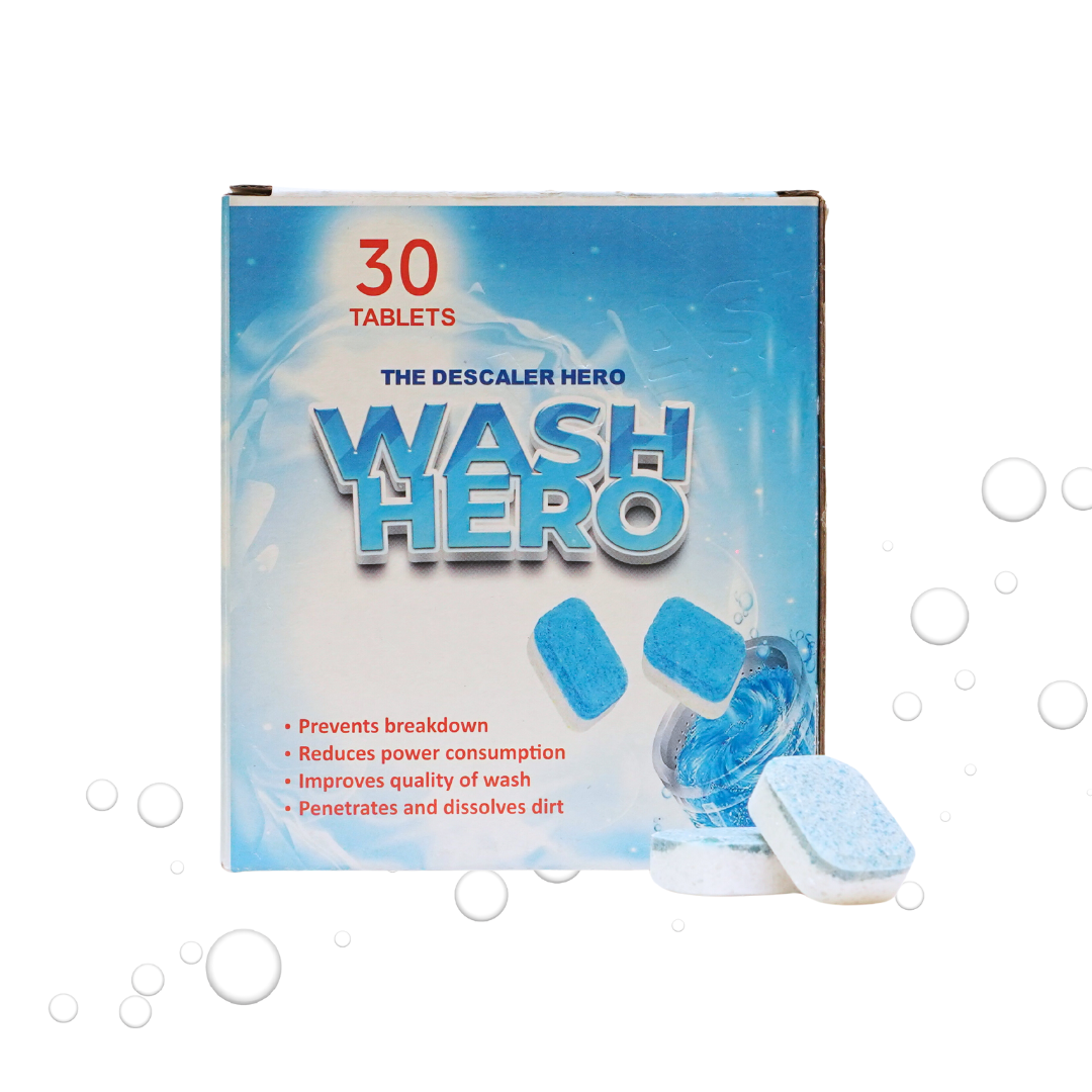 GuardH Wash Hero - Washing Machine Cleaning Tablets - 30 Count Pack