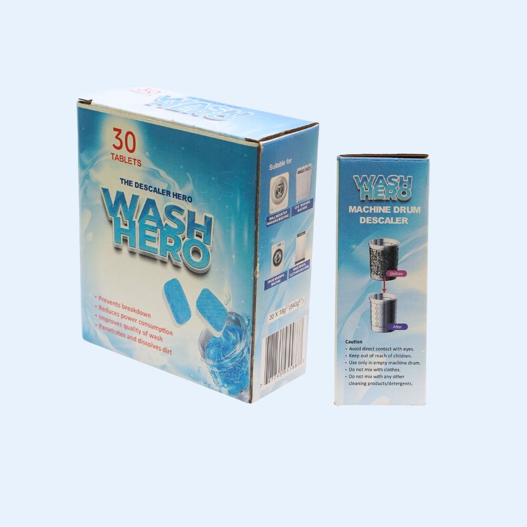 GuardH Wash Hero - Washing Machine Cleaning Tablets - 30 Count Pack
