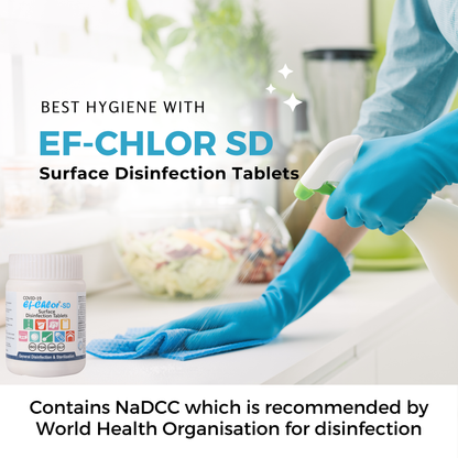 Ef-Chlor SD (Surface Disinfection) Tablets – 40 Count Pack