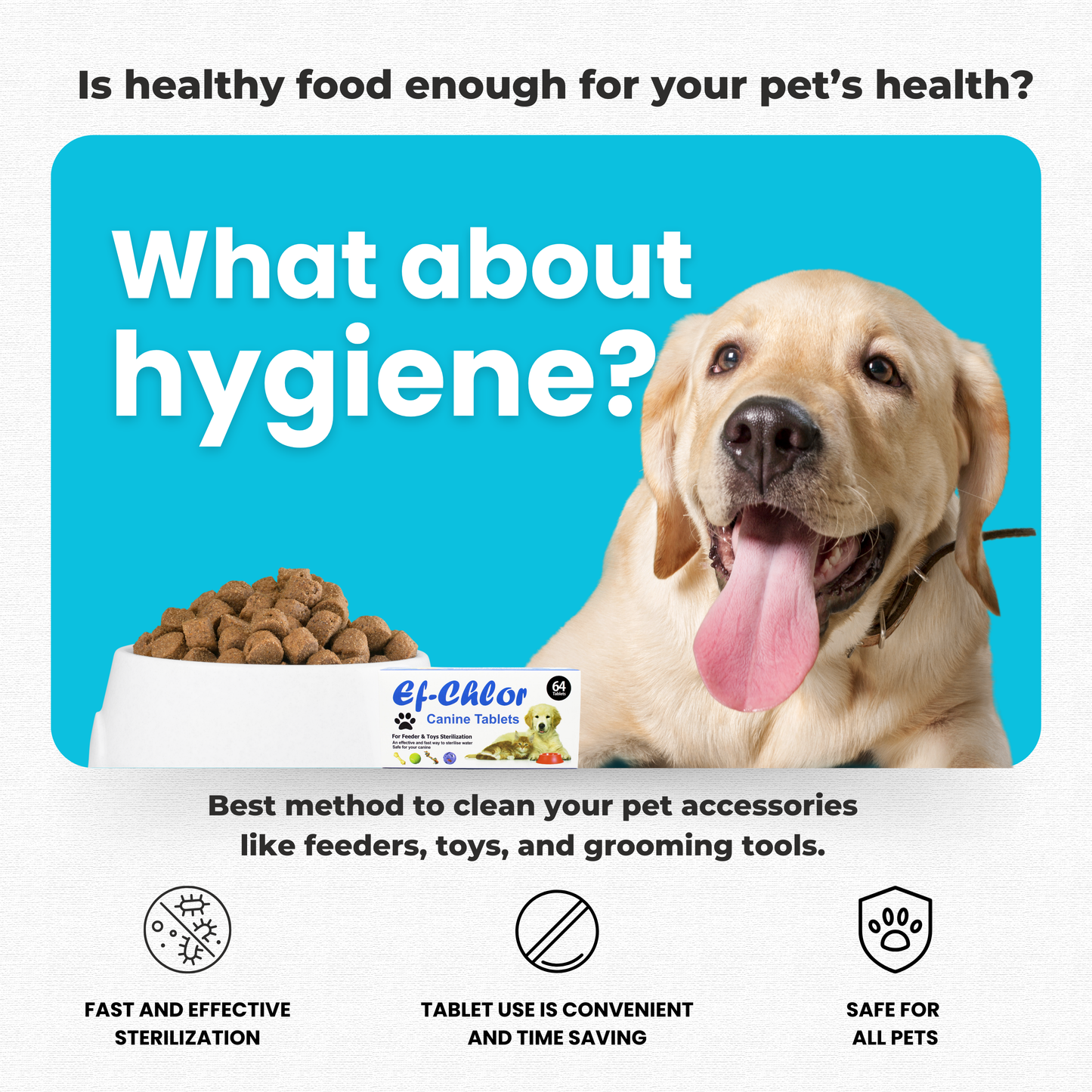 Ef-Chlor Canine Tablets - 64 Count Pack