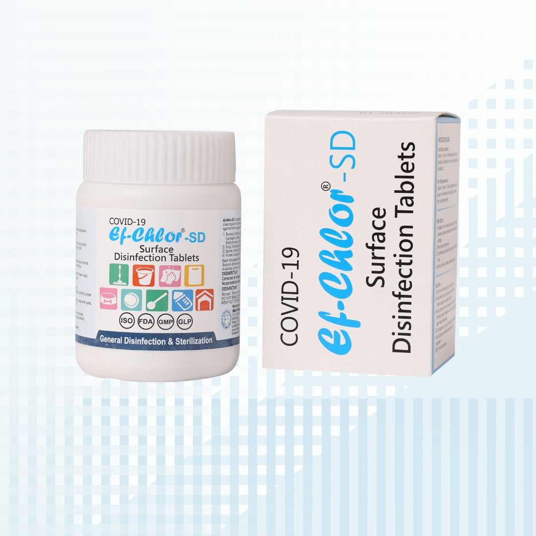 Ef-Chlor SD (Surface Disinfection) Tablets – 40 Count Pack