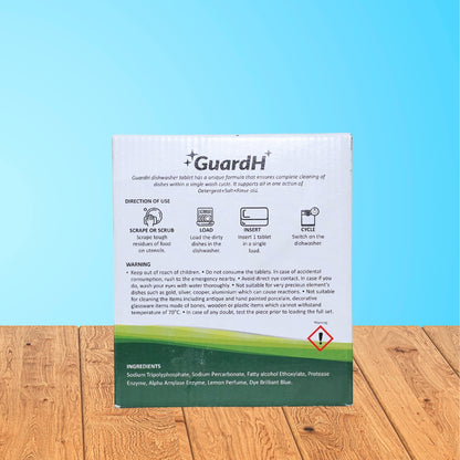 GuardH Dishwasher Tablets - All in 1 action - 30 Count Pack